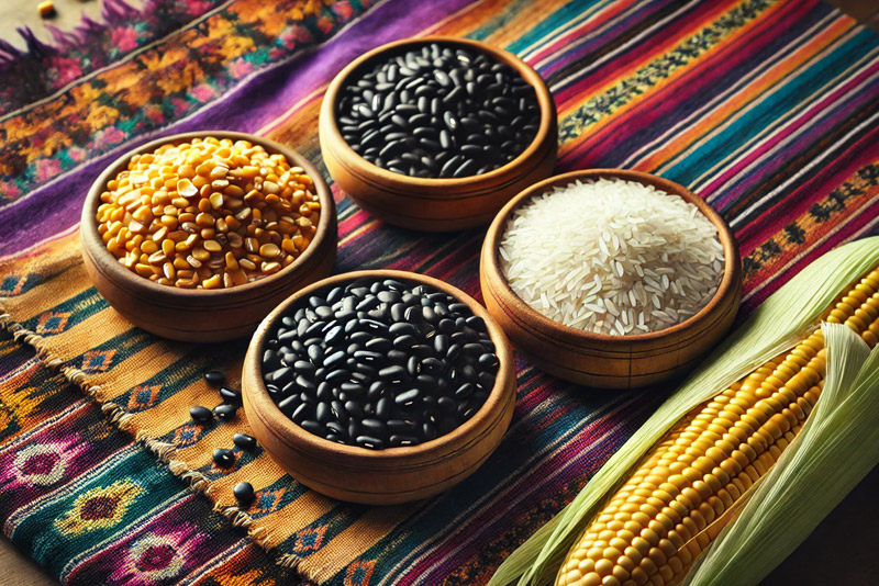 Produccion de granos básicos en Guatemala: maíz, frijol y arroz